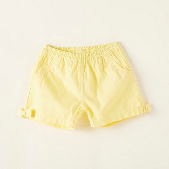 Juniors Bow Applique Detail Shorts with Elasticised Waistband