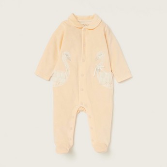 Giggles Printed Closed Feet Sleepsuit with Long Sleeves