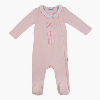 Giggles Frilly Collared Sleepsuit with Long Sleeves