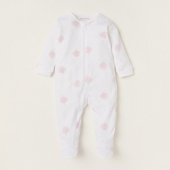 Juniors All-Over Printed Closed Feet Sleepsuit with Long Sleeves