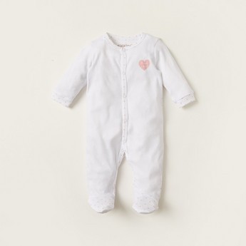 Giggles Printed Closed Feet Sleepsuit with Long Sleeves