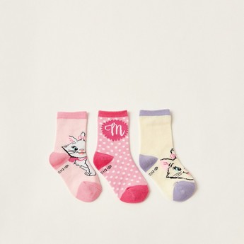 Disney Marie Print Socks - Set of 3