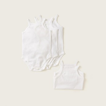 Juniors Solid Sleeveless Bodysuit - Set of 5