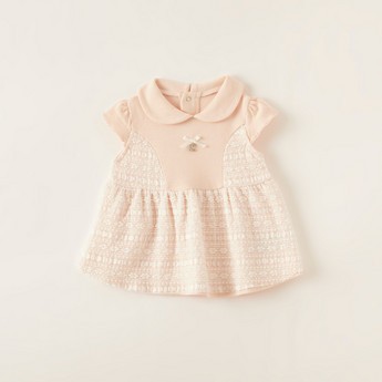 Giggles Lace Detailed Dress with Peter Pan Collar