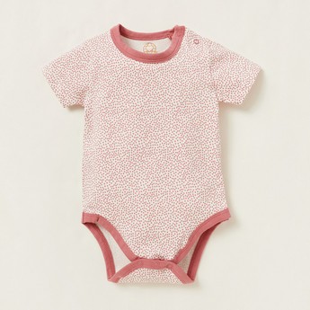 Love Earth Printed Round Neck Organic Bodysuit