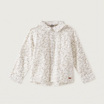 Giggles All Over Print Shirt with Long Sleeves and Collar