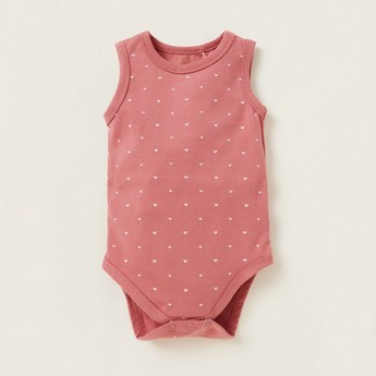 Love Earth Printed Sleeveless Organic Bodysuit