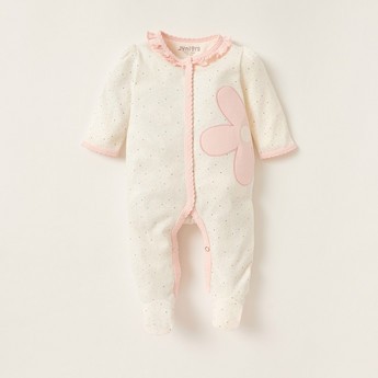 Juniors Printed Closed Feet Sleepsuit with Long Sleeves