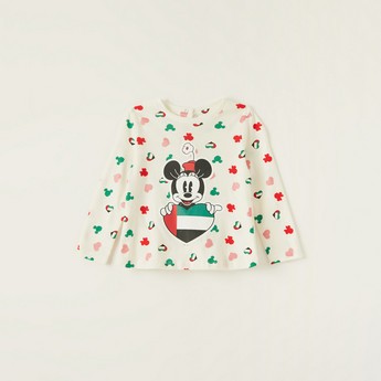 Disney UAE National Day Print T-shirt with Long Sleeves