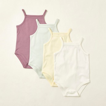 Juniors Square Neck Sleeveless Bodysuit - Set of 4