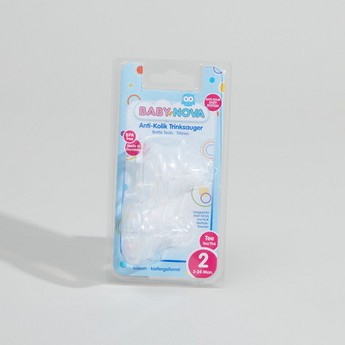 BABY-NOVA Silicone Anti-Colic Teats - Pack of 2