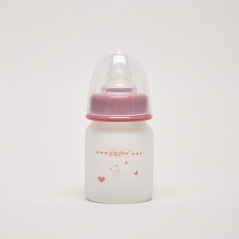 Giggles Glass Feeding Bottle with Silicone Sleeve - 50 ml