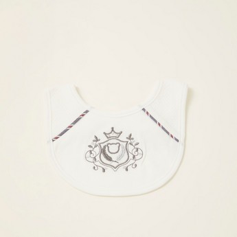 Giggles Embroidered Bib with Press Button Closure