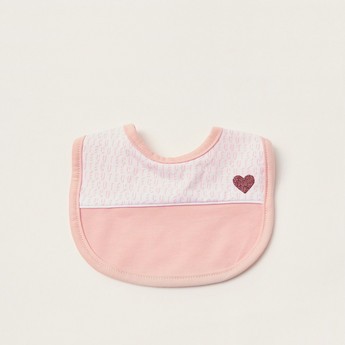 Giggles Printed Bib with Press Button Closure