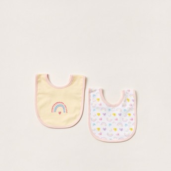 Juniors Printed Bib with Button Closure - Set of 2