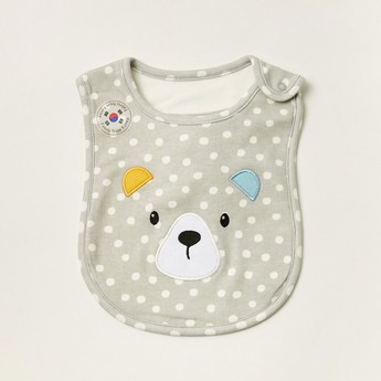 Juniors All-Over Printed Bib with Button Closure