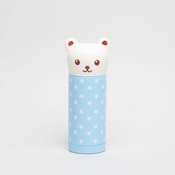 Juniors Printed Thermos Flask with Teddy Bear Shaped Cap - 250 ml