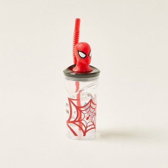 Spider-Man 3D Figurine Tumbler with Straw - 360 ml