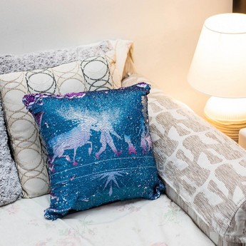 Disney Frozen Sequin Embellished Cushion