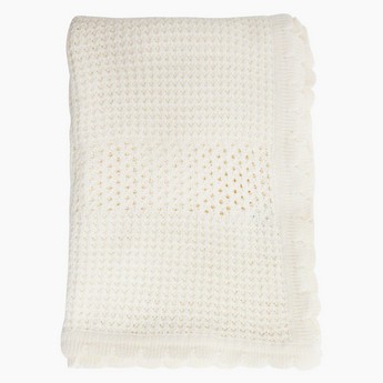 Juniors Knitted Cellular Blanket