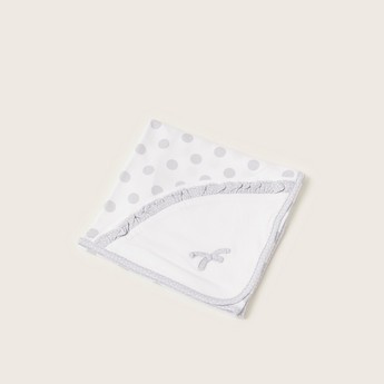 Giggles Polka Dot Print Receiving Blanket - 70x70 cms