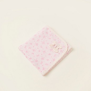 Juniors Ballerina Bow Print Receiving Blanket - 76x102 cms