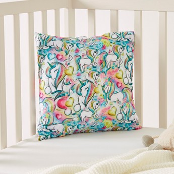 Juniors All-Over Unicorn Print Cushion