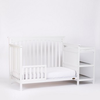 Dream On Me Chloe 3-In-1 Convertible Crib with Changer - Grey