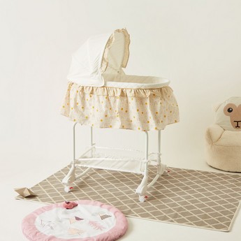 Juniors Printed Bassinet with Canopy