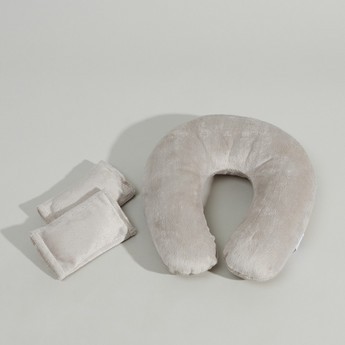 Juniors Textured Neck Pillow Travel Set