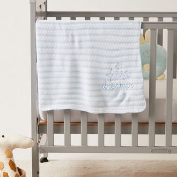 Juniors Striped Receiving Blanket - 100x100 cms