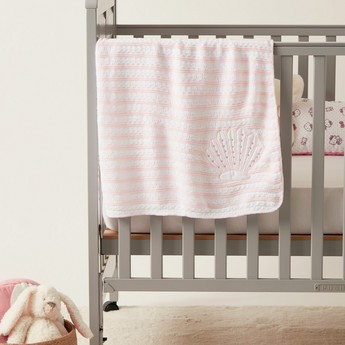 Juniors Striped Receiving Blanket - 100x100 cms