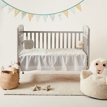 Giggles Bear Embroidered 3-Piece Bedding Set - 130x70 cms