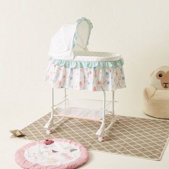 Juniors Printed Bassinet with Canopy