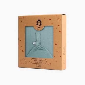 Anvi Baby Swaddle Blanket and Beanie Set