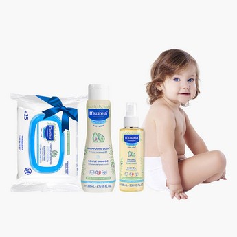 Mustela 3-Piece Baby Spa Essentials Set