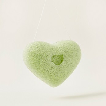 Bebecare Bicentric Heart Green Tea Konjac Bath Sponge