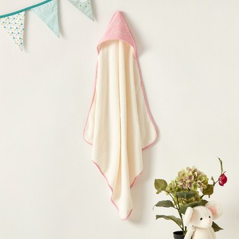 Giggles Embroidered Towel with Hood - 76x66 cms