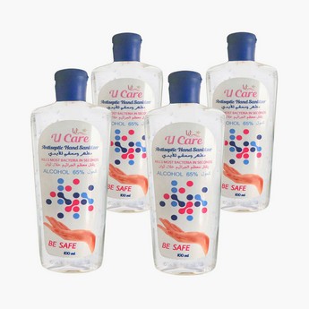 U Care 4-Piece Antiseptic Hand Sanitizer Bundle Offer - 100 ml