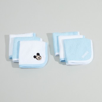 Mickey Mouse 6-Piece Cotton Washcloth Pack - 25x25 cms