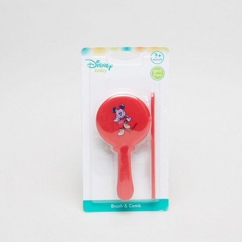 Disney Mickey Mouse Print Comb and Hairbrush