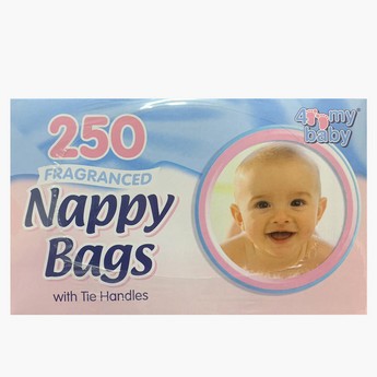 4 My Baby Fragranced Nappy Bags with Tie Handles - 250 Pieces