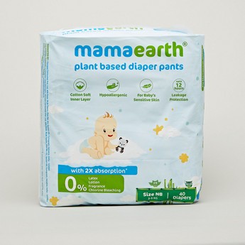 mamaearth Plant-Based Size NB 40-Diaper Pants Pack - 3-5 kgs