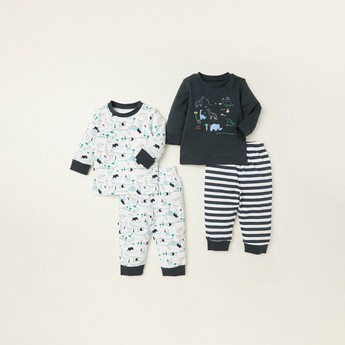 Juniors Printed T-shirt and Pajamas - Set of 2