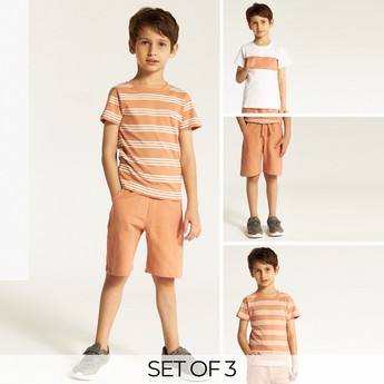 Juniors Assorted 3-Piece T-shirt and Shorts Set