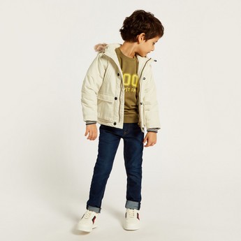 Juniors Zip Through Jacket with Hood and Pockets