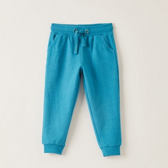 Juniors Solid Jog Pants with Drawstring Closure