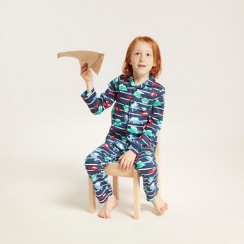 Juniors Printed Shirt and Pyjama Set