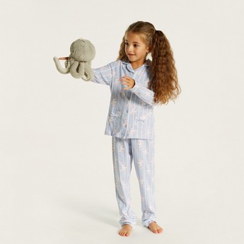 Juniors Printed Long Sleeve Shirt and Pyjama Set