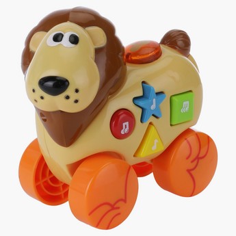 Juniors Musical Roll Along Lion Toy